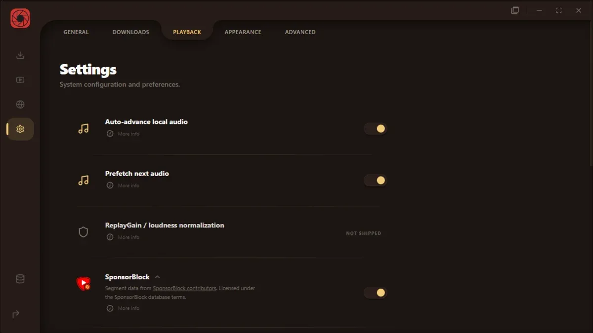 RuForge screenshot: 05-settings