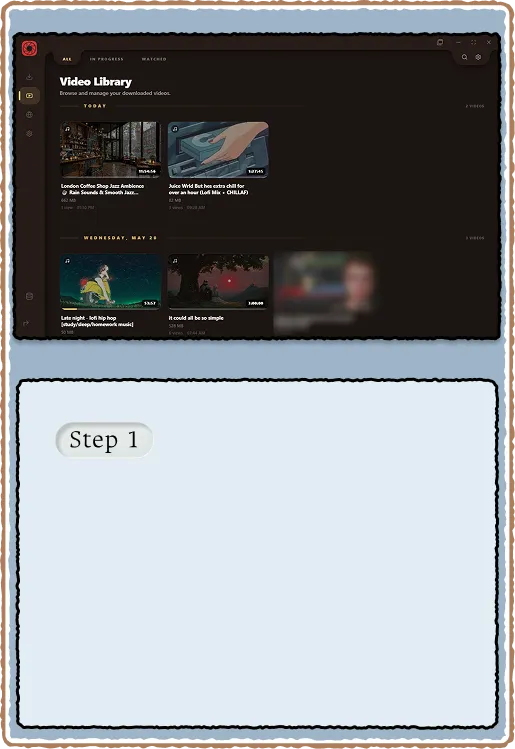RuForge media library grid with video cards