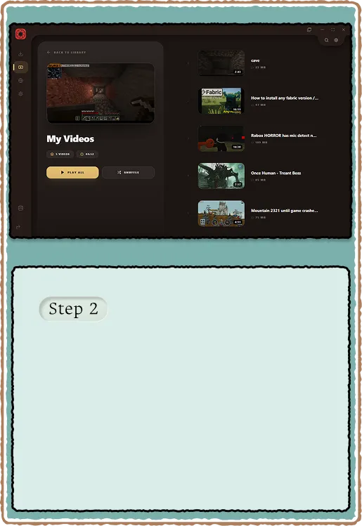 Library cards with watch progress bars and thumbnails