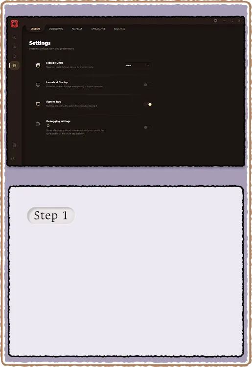 RuForge Settings General tab with path configuration